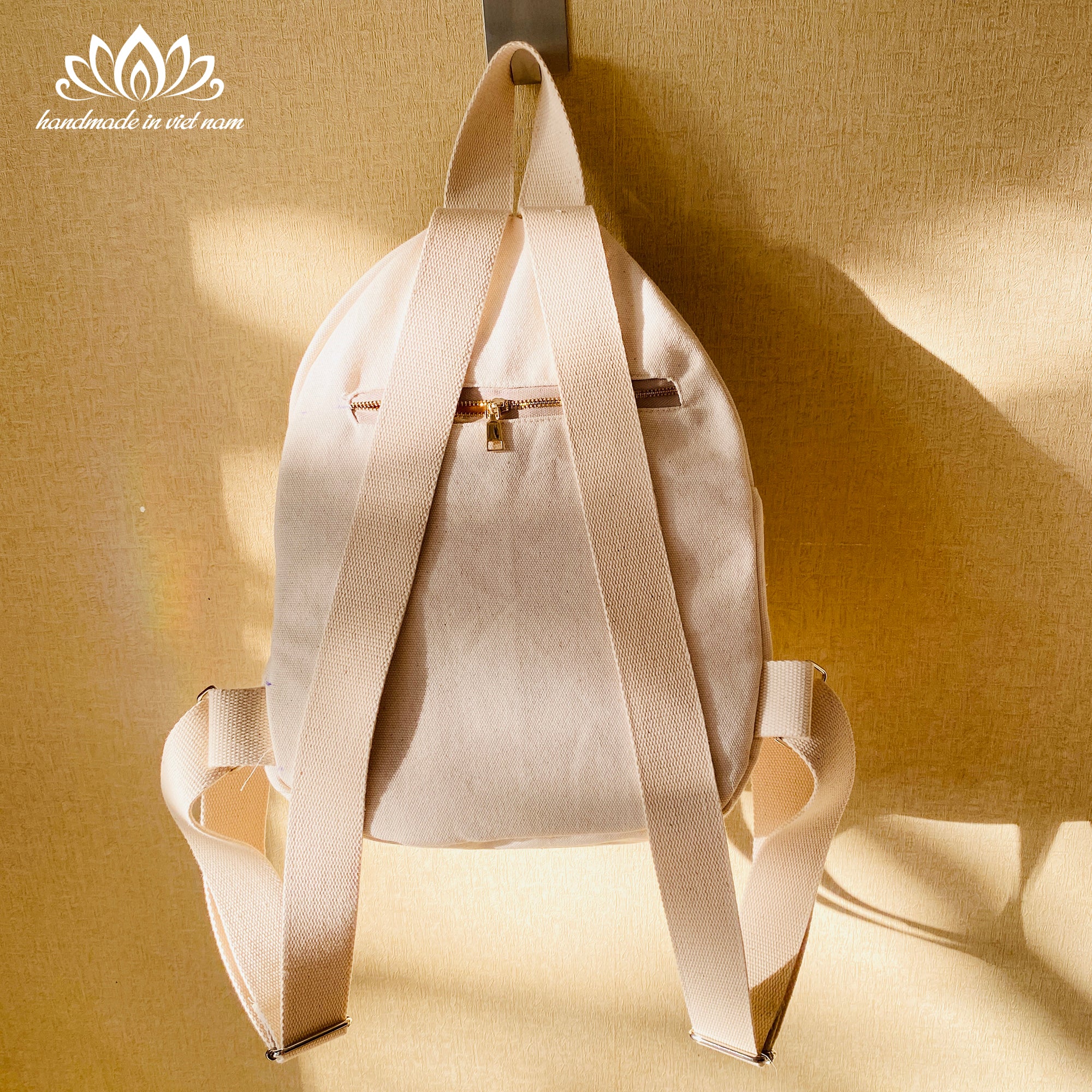 Lily of the Valley Ribbon Embroidered Backpack | A Symbol of Happiness