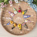 Hand Embroidered Linen Hair Clip | Ribbon Embroidery Triangle Hair Clip