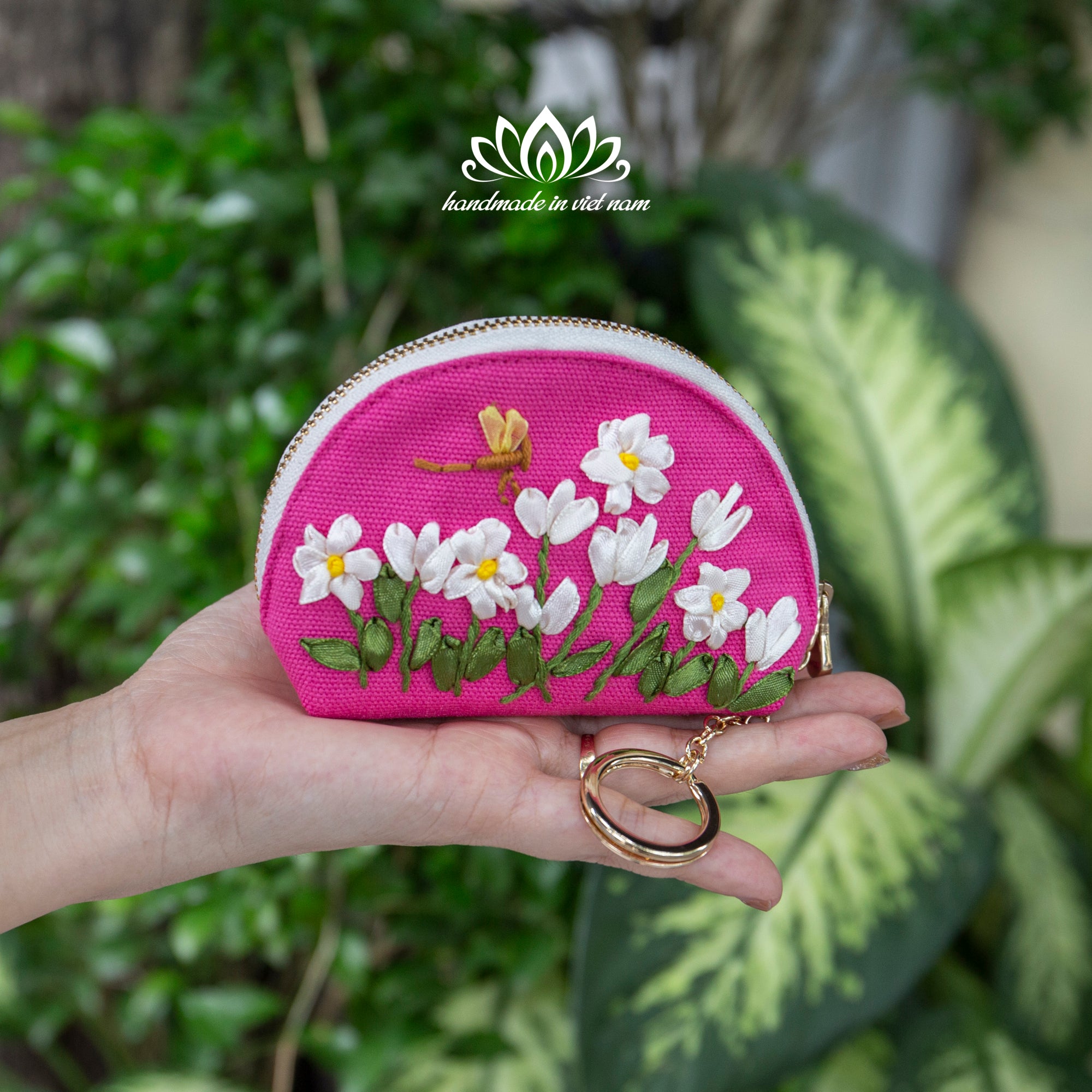 Hand Embroidered Mini Keychain Wallet | A Tiny Treasure for Everyday Essentials